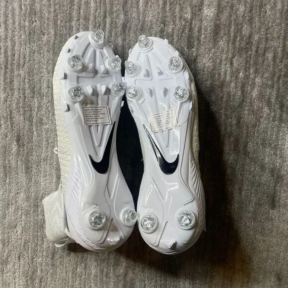 Nike Alpha Menace Elite 2 Flyknit Football Cleats Mens 11.5 Detachable White